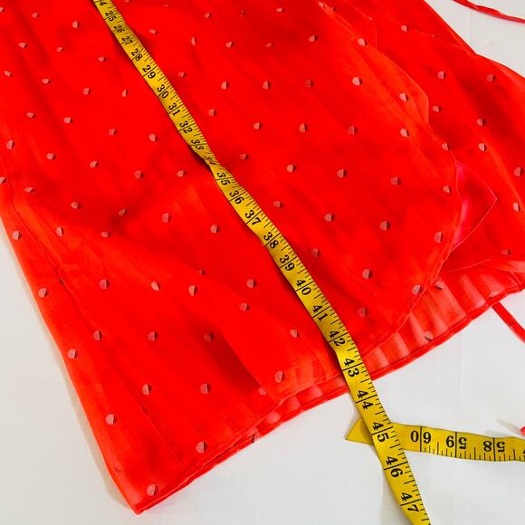 Cupcake And Cashmere Mulholland Surplice Neck Dress Size S Small Red Multi - Picture 7 of 9